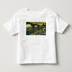 Camiseta De Bebé Vista de la ciudad de una misión, expo de