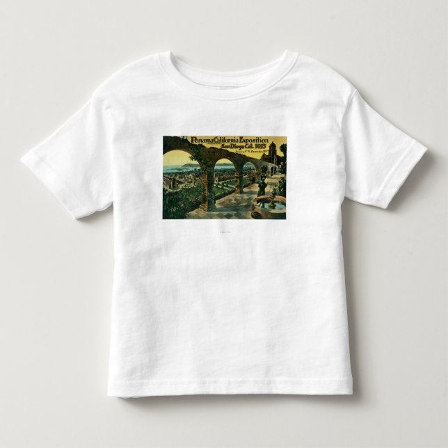 Camiseta De Bebé Vista de la ciudad de una misión, expo de (Anverso)