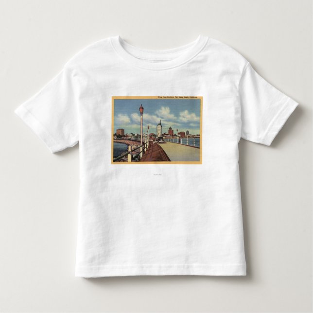 Camiseta De Bebé Vista de la ciudad del embarcadero del arco iris (Anverso)