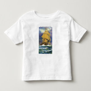 Camiseta De Bebé Vista de la constitución de la fragata, viejo