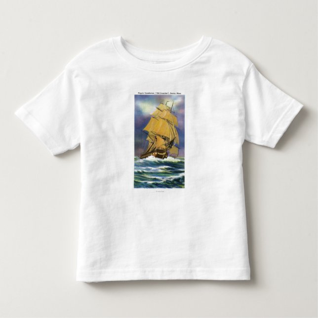 Camiseta De Bebé Vista de la constitución de la fragata, viejo (Anverso)