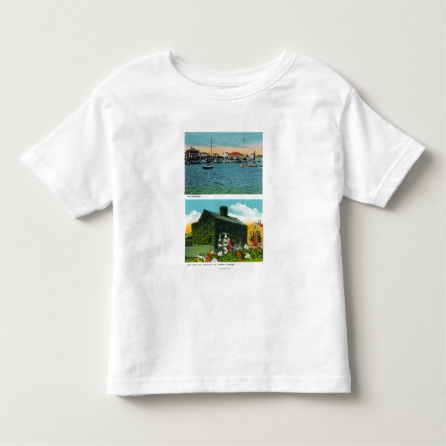 Camiseta De Bebé Vista de la costa, cabaña vieja de la hiedra en (Anverso)