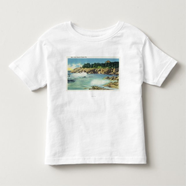 Camiseta De Bebé Vista de la cueva del niño en la isla de la (Anverso)