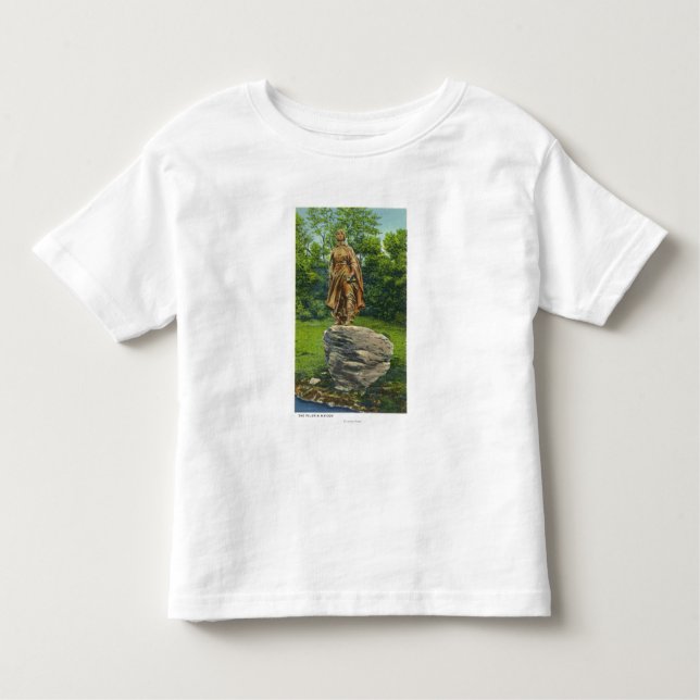 Camiseta De Bebé Vista de la estatua de la doncella del peregrino (Anverso)