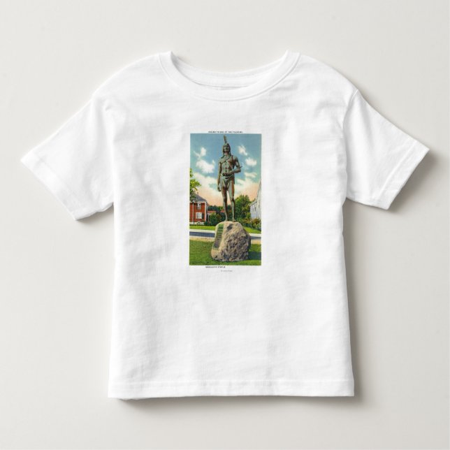 Camiseta De Bebé Vista de la estatua de Massasoit # 2 (Anverso)