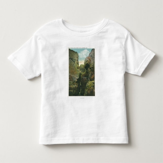 Camiseta De Bebé Vista de la grieta del acantilado de la cabeza (Anverso)