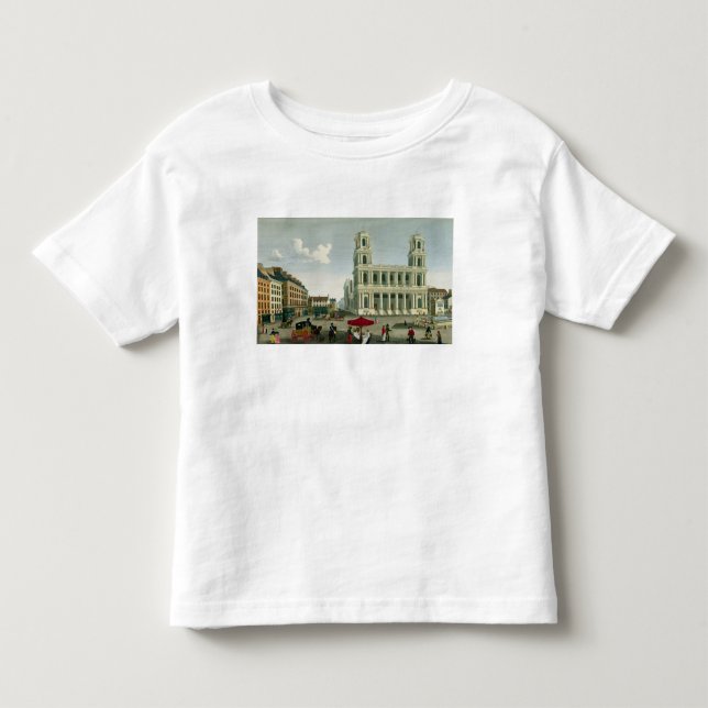 Camiseta De Bebé Vista de la iglesia del Santo-Sulpice (Anverso)