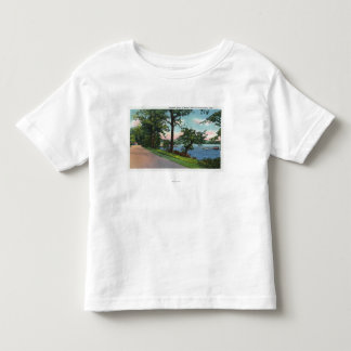 Camiseta De Bebé Vista de la impulsión de la orilla del lago a lo