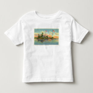 Camiseta De Bebé Vista de la isla de Zavikon