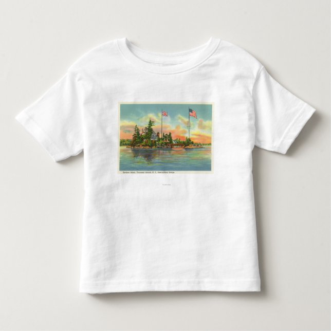 Camiseta De Bebé Vista de la isla de Zavikon (Anverso)