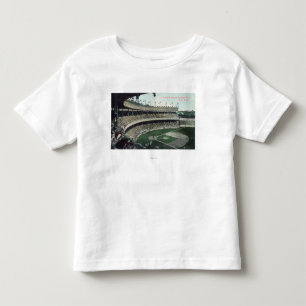 Camiseta De Bebé Vista de la Liga Nat'l de Béisbol en segundo plano