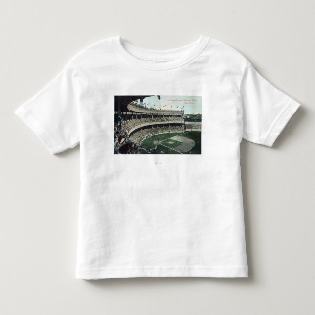 Camiseta De Bebé Vista de la Liga Nat'l de Béisbol en segundo plano (Anverso)