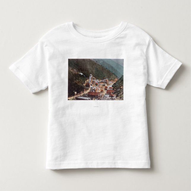 Camiseta De Bebé Vista de la mina de Hecla que mira abajo del (Anverso)