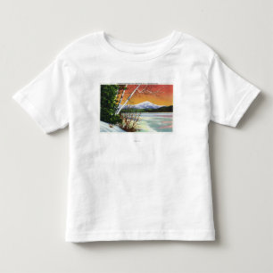 Camiseta De Bebé Vista de la montaña de Whiteface del lago adentro