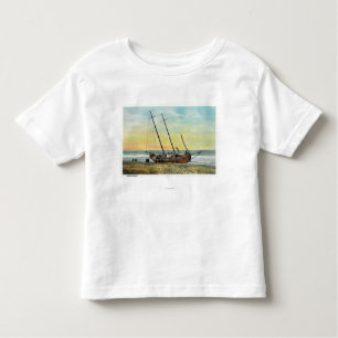 Camiseta De Bebé Vista de la nave del corredor del ron en tierra