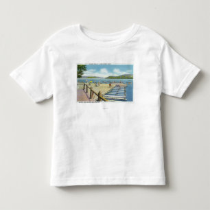 Camiseta De Bebé Vista de la playa y del embarcadero del señorío