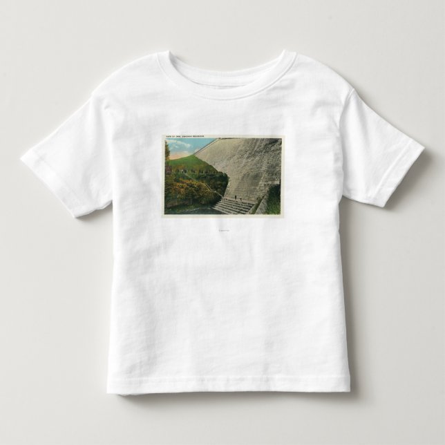 Camiseta De Bebé Vista de la presa del depósito de Ashokan (Anverso)