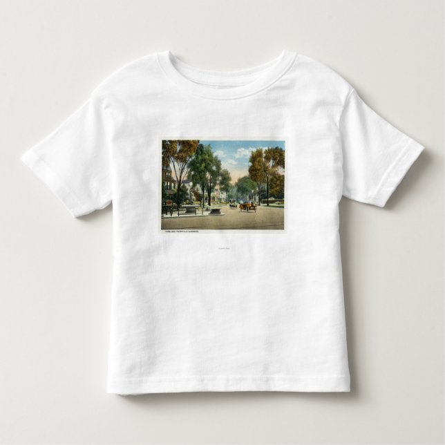 Camiseta De Bebé Vista de las avenidas del parque y de Fairfield (Anverso)