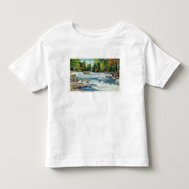Camiseta De Bebé Vista de las caídas salvajes del río y de Jackson (Anverso)