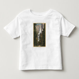 Camiseta De Bebé Vista de las cataratas de Yosemite y del valle