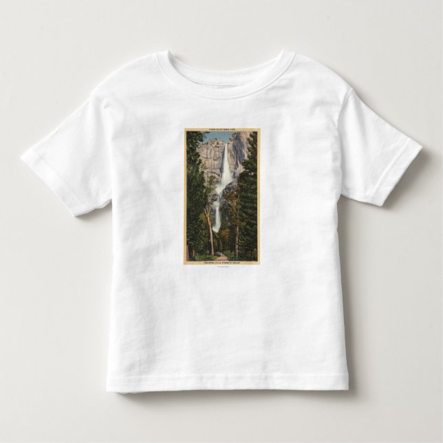 Camiseta De Bebé Vista de las cataratas de Yosemite y del valle (Anverso)
