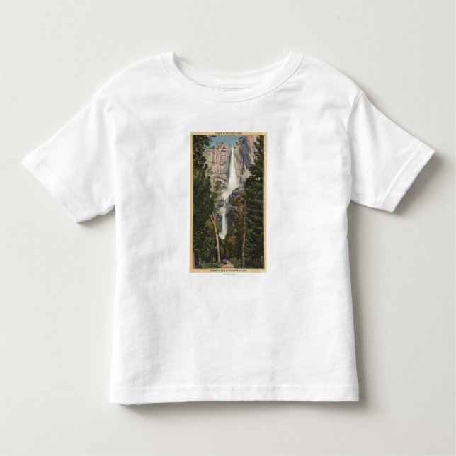 Camiseta De Bebé Vista de las cataratas de Yosemite y del valle (Anverso)