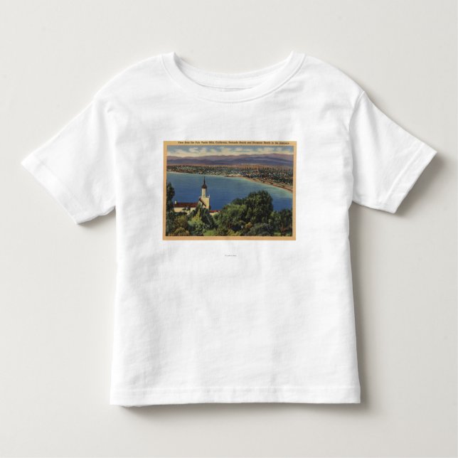 Camiseta De Bebé Vista de las playas de Redondo y de Hermosa, (Anverso)