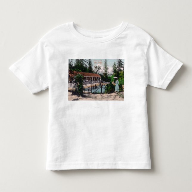 Camiseta De Bebé Vista de las primaveras de PoolAdams que nadan, CA (Anverso)