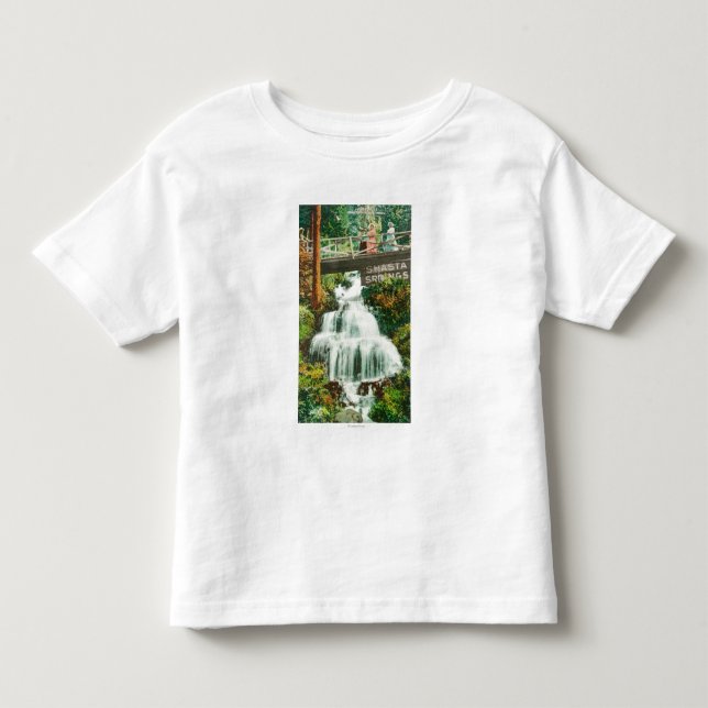 Camiseta De Bebé Vista de las primaveras más bajas de FallsShasta, (Anverso)