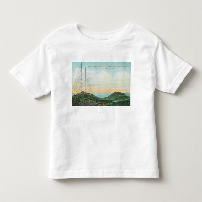 Camiseta De Bebé Vista de las torres del telégrafo inalámbrico (Anverso)