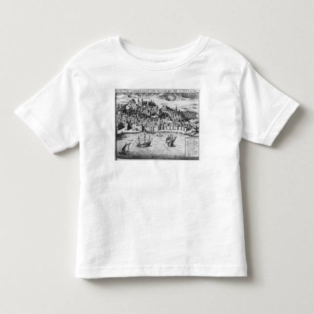Camiseta De Bebé Vista de Lisboa (Anverso)