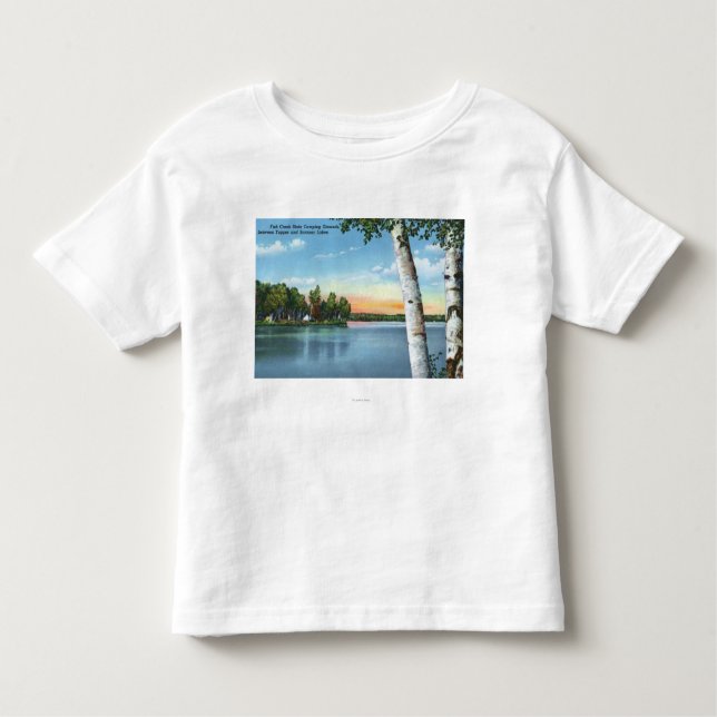 Camiseta De Bebé Vista de los argumentos que acampan del estado de (Anverso)