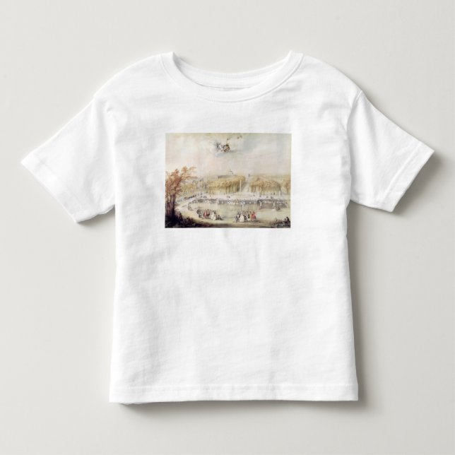 Camiseta De Bebé Vista de los jardines y del castillo francés de (Anverso)