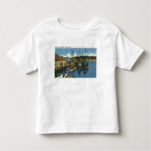 Camiseta De Bebé Vista de los veleros atracados en el puerto
