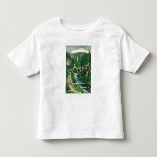 Camiseta De Bebé Vista de Mt. Shasta del retratamiento de Shasta