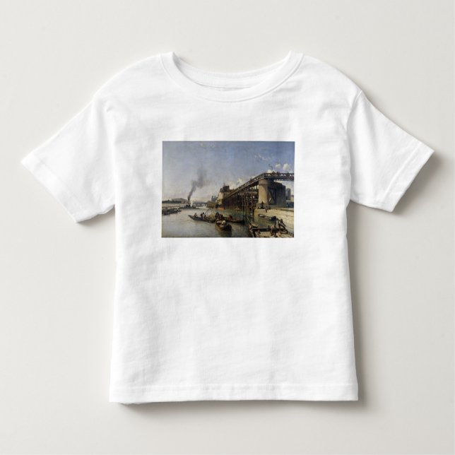Camiseta De Bebé Vista de París, del Sena o del l'Estacade, 1853 (Anverso)