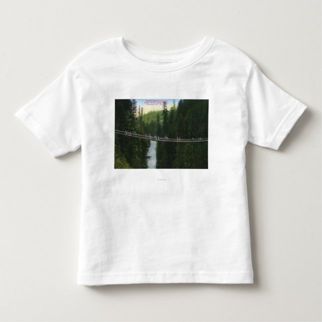 Camiseta De Bebé Vista de puente colgante de Capilano (Anverso)