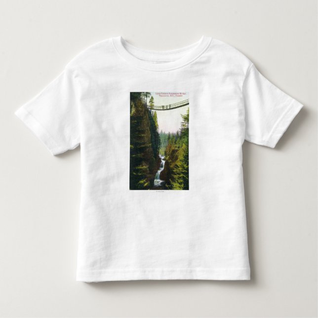 Camiseta De Bebé Vista de puente colgante del barranco de Lynn (Anverso)