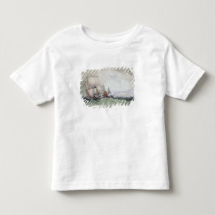 Camiseta De Bebé Vista de Scarborough, con un bergantín del minero