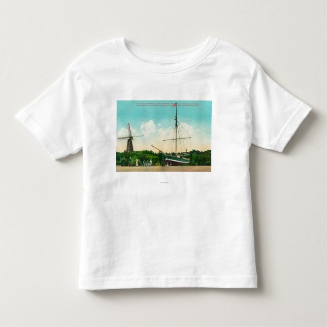 Camiseta De Bebé Vista de Sloop ártico de Amundsen (Anverso)