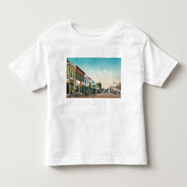 Camiseta De Bebé Vista de StreetHealdsburg del este, CA (Anverso)