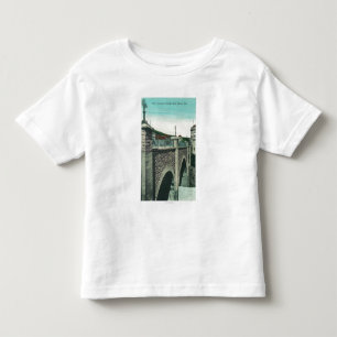 Camiseta De Bebé Vista de un BridgeLos concreto Gatos, CA