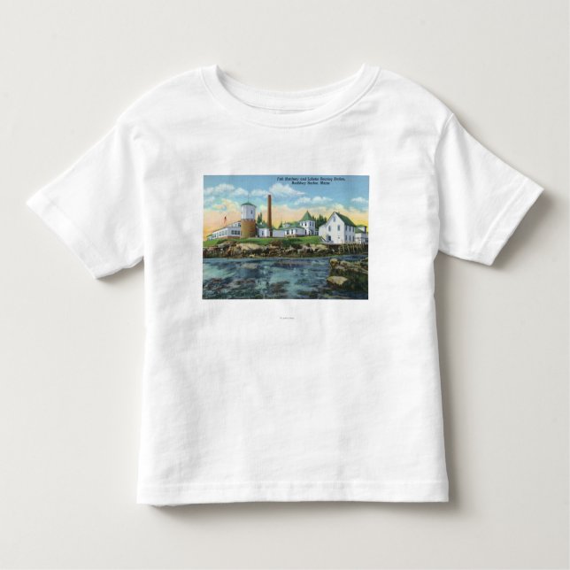 Camiseta De Bebé Vista de un criadero de los pescados, el alzarse (Anverso)