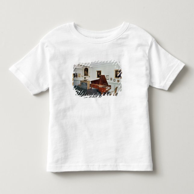 Camiseta De Bebé Vista de un cuarto con un piano de cola (Anverso)