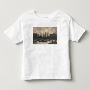 Camiseta De Bebé Vista de un fuego en el palacio de Whitehall