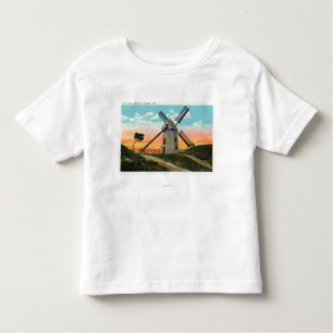 Camiseta De Bebé Vista de un molino de viento viejo