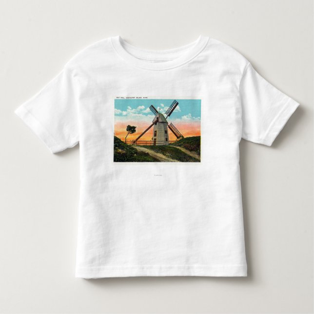 Camiseta De Bebé Vista de un molino de viento viejo (Anverso)