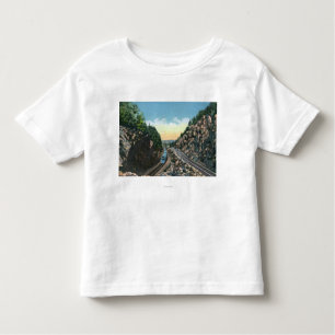 Camiseta De Bebé Vista de un tren junto a la carretera