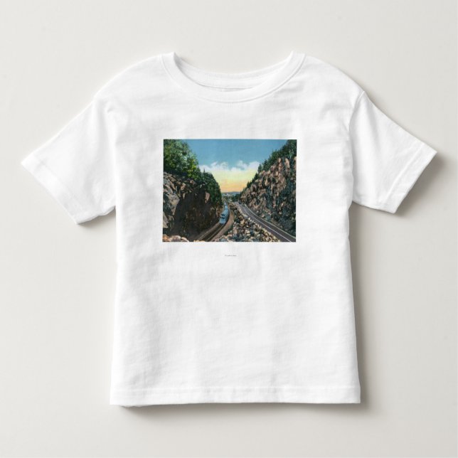 Camiseta De Bebé Vista de un tren junto a la carretera (Anverso)