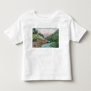 Camiseta De Bebé Vista de un tren que va al valle de Yosemite